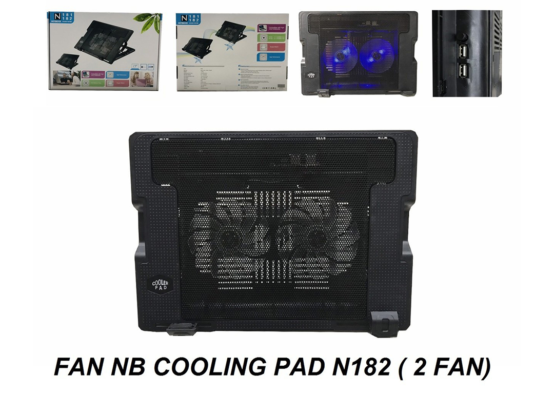 FAN NOTEBOOK COOLING PAD N182 (2 FAN)