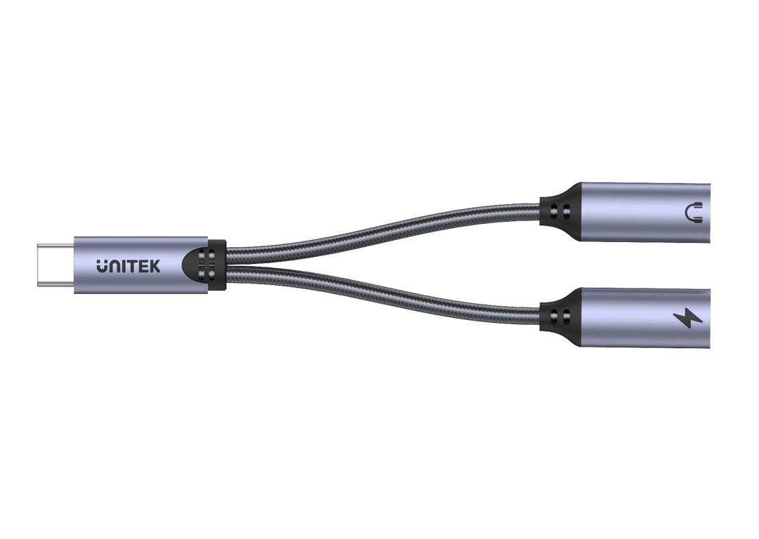 Bộ chuyển đổi 2 trong 1 Type-C -> Type-C audio +  PD 60W UNITEK M206A