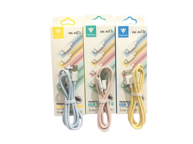 CÁP CHUYỂN USB RA MICRO CBL-832-M/ USB RA LIGHTNING CBL-832-I/ USB RA TYPE-C CBL-832-C TECNIX