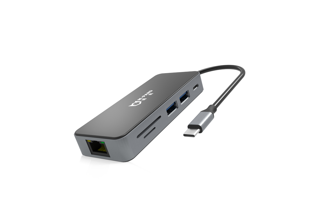 BỘ CHIA TỪ  TYPE-C RA  USB 3.0 + USB 2.0 + HDMI + LAN /TF/SD MD090 20CM M-PARD