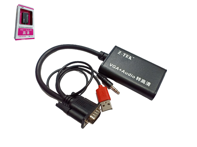 Dây Cáp Chuyển VGA ra HDMI + Audio ZTEK ZE577C