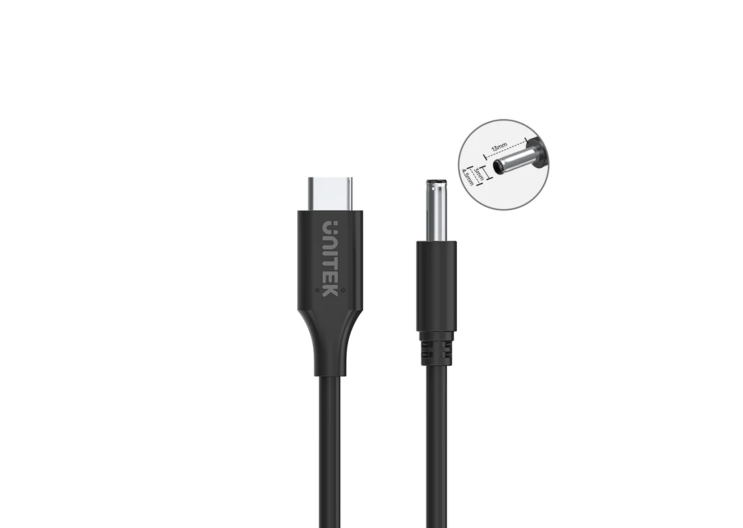 Cáp sạc USB C -> DC 65W jack 4.5x3.0mm UNITEK C14120BK