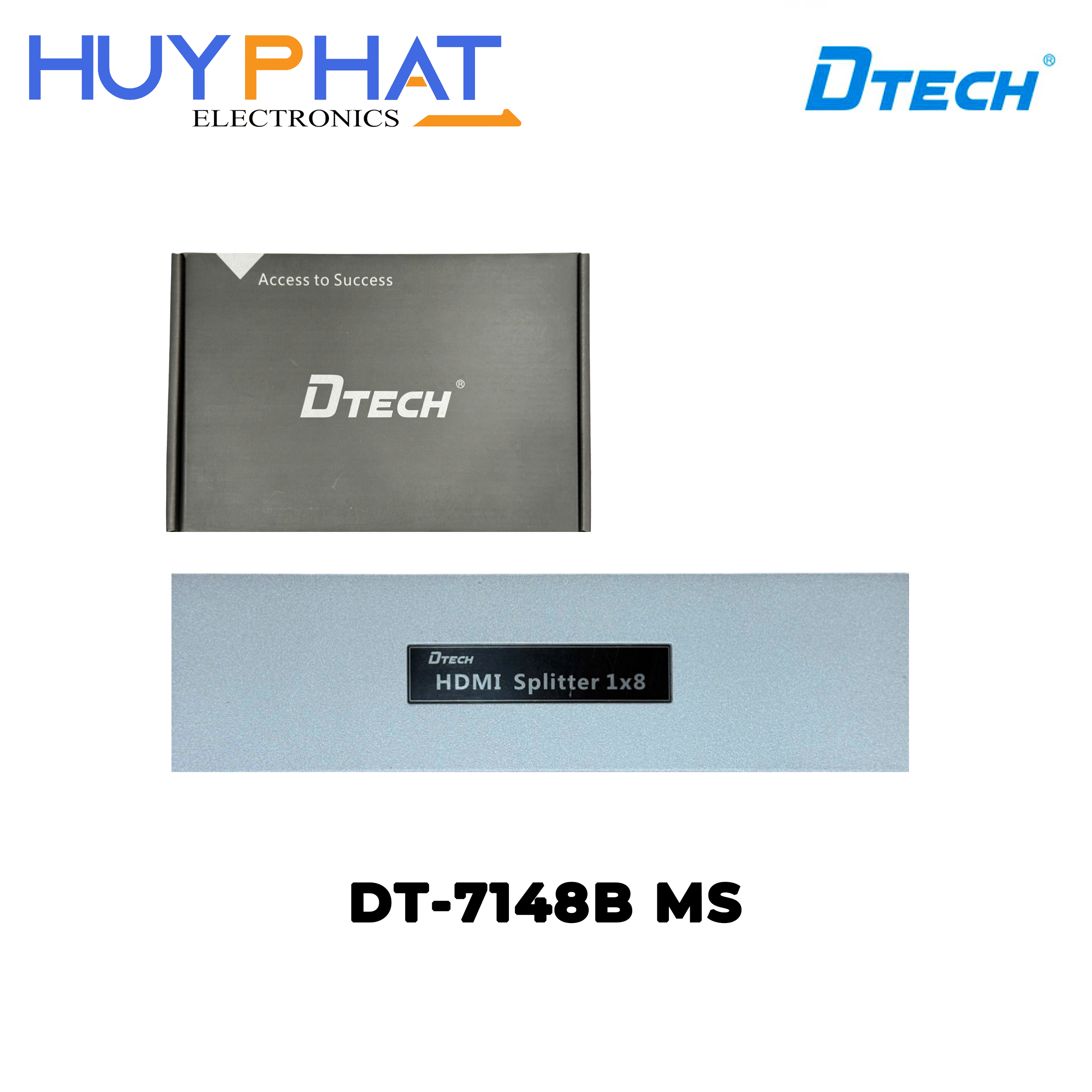 Bộ chia Multi HDMI 1 -> 8 HDMI 340MHz 1.4 4Kx2K mini DTECH DT-7148B MS