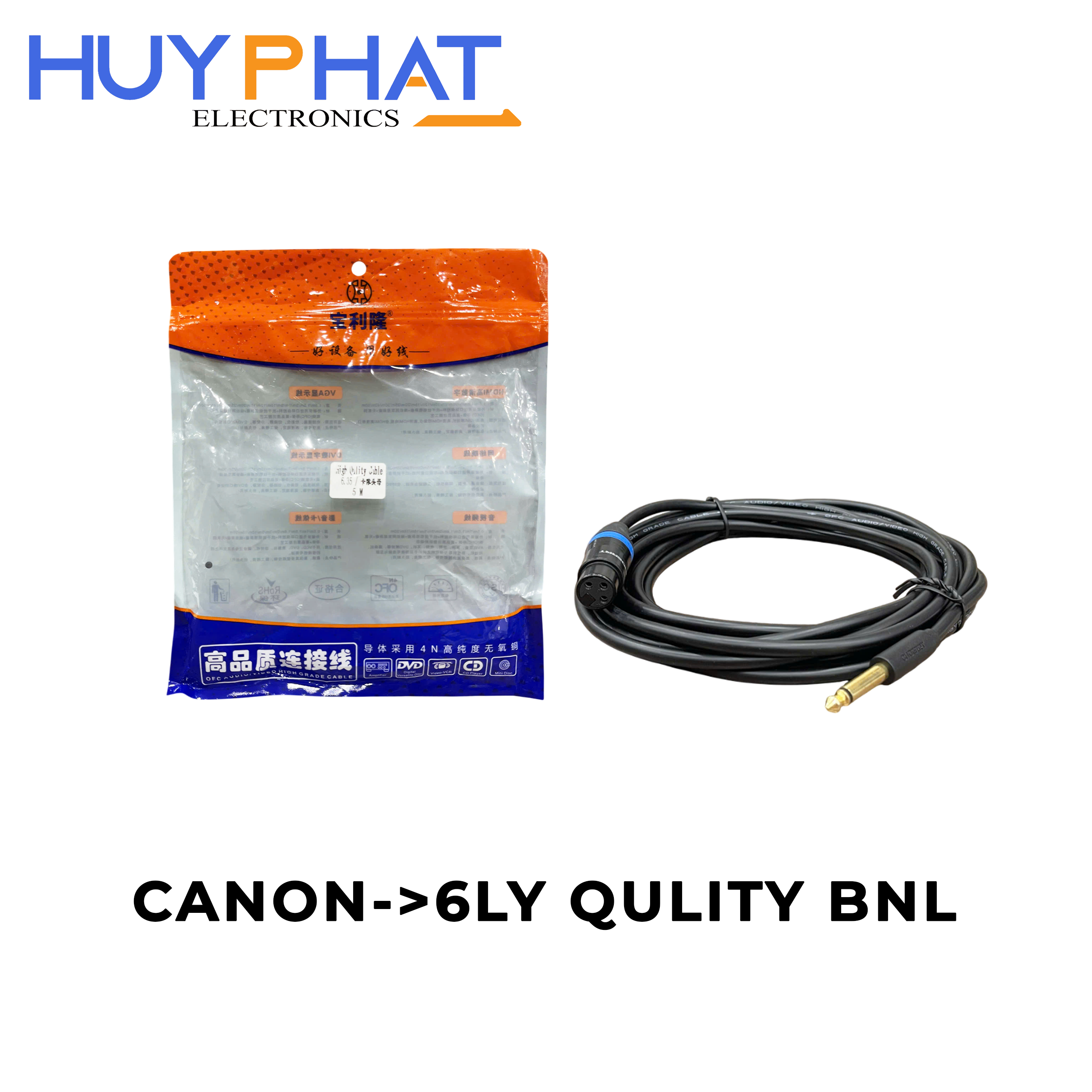 Cáp canon -> 6ly dài 5m HIGH QULITY BNL