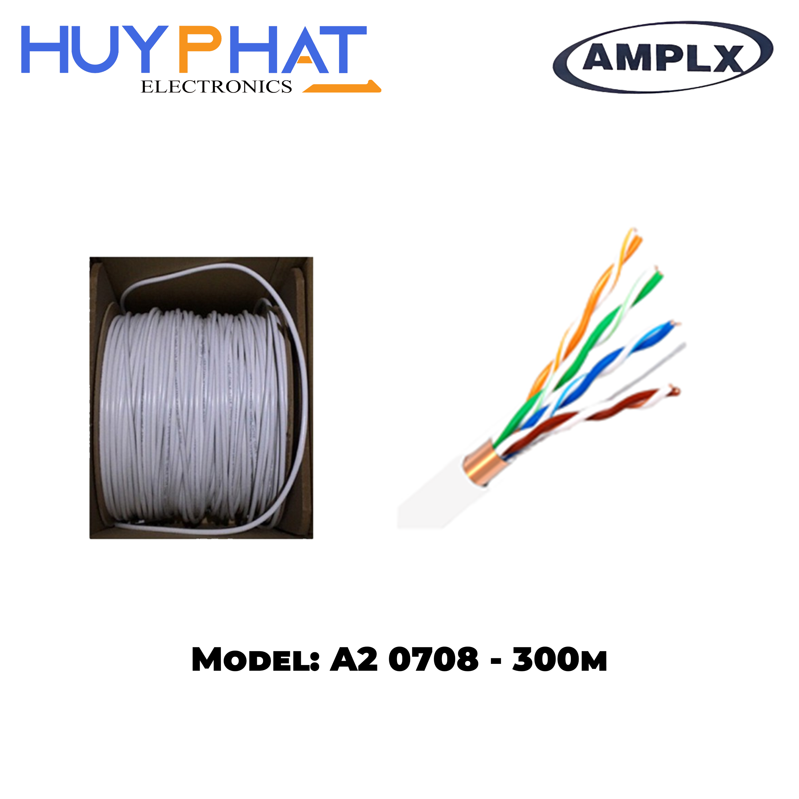 Cáp mạng cuộn UTP Cat5E 300M AMPLX A2 0708