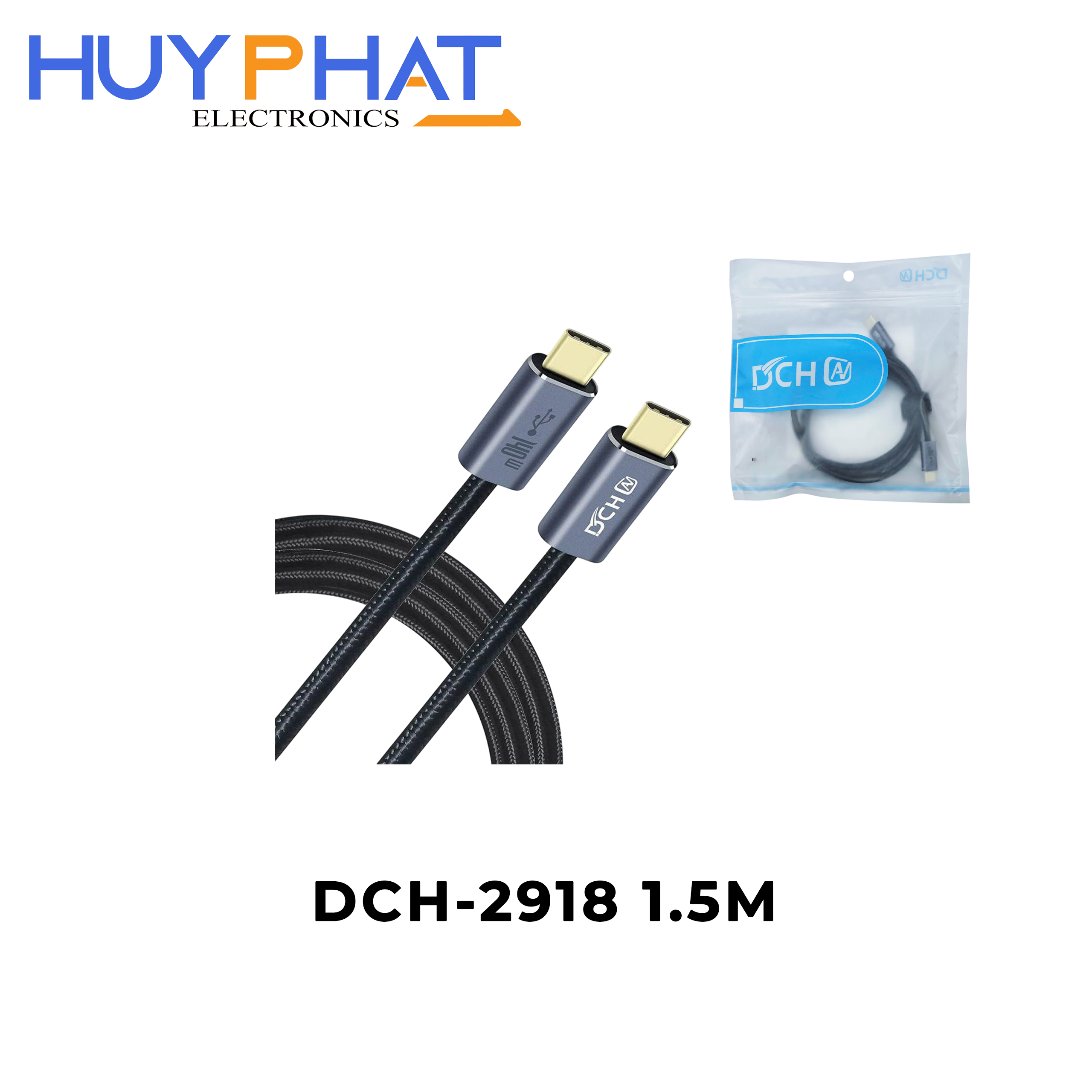 Cáp Type-C 140W 5A dài 1.5M DCAV DCH-2918
