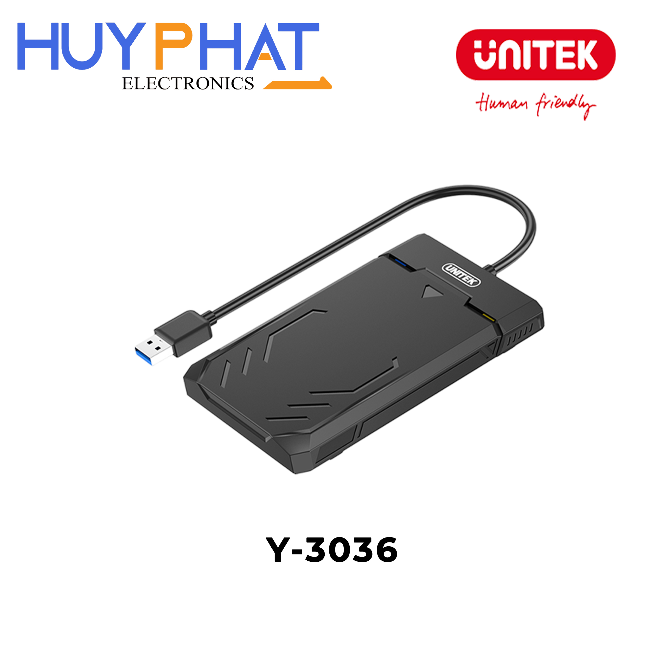 Box ổ cứng HDD/SSD SATA III 2.5” USB UNITEK Y-3036