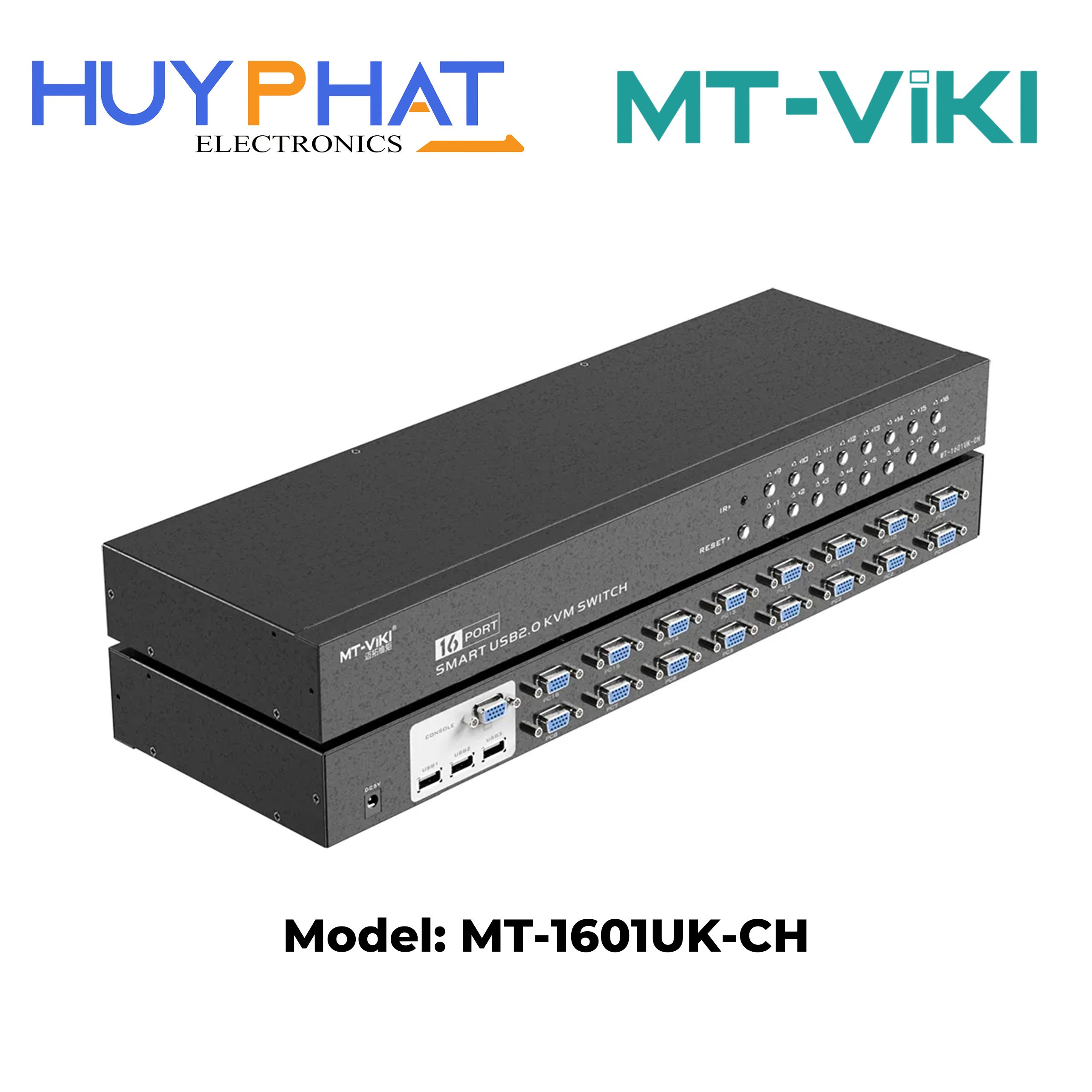 Bộ Chuyển KVM USB 16 Cổng Smart Switch (VGA) MT-VIKI MT-1601UK-CH