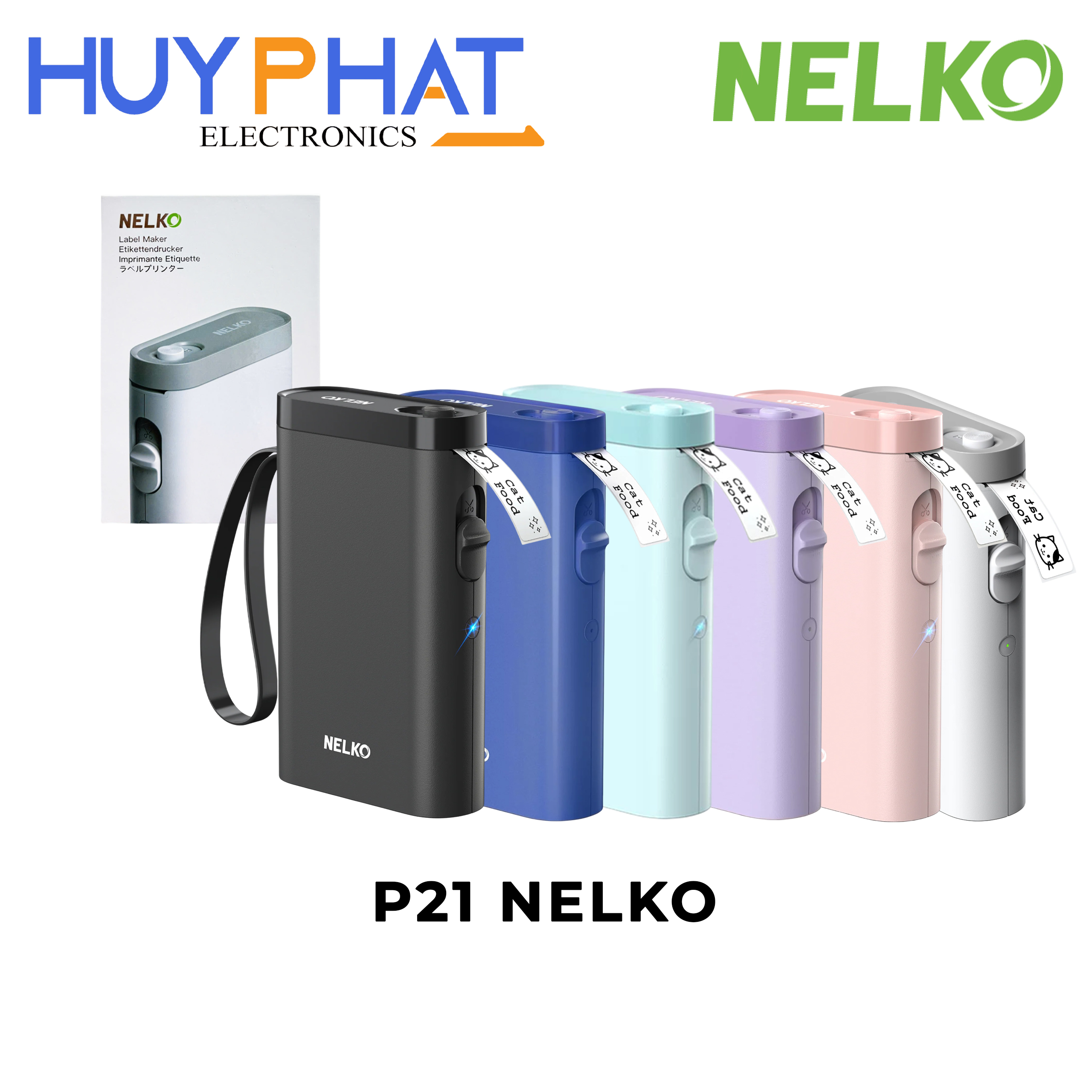Máy in tem nhãn BT di động 6 màu NELKO P21
