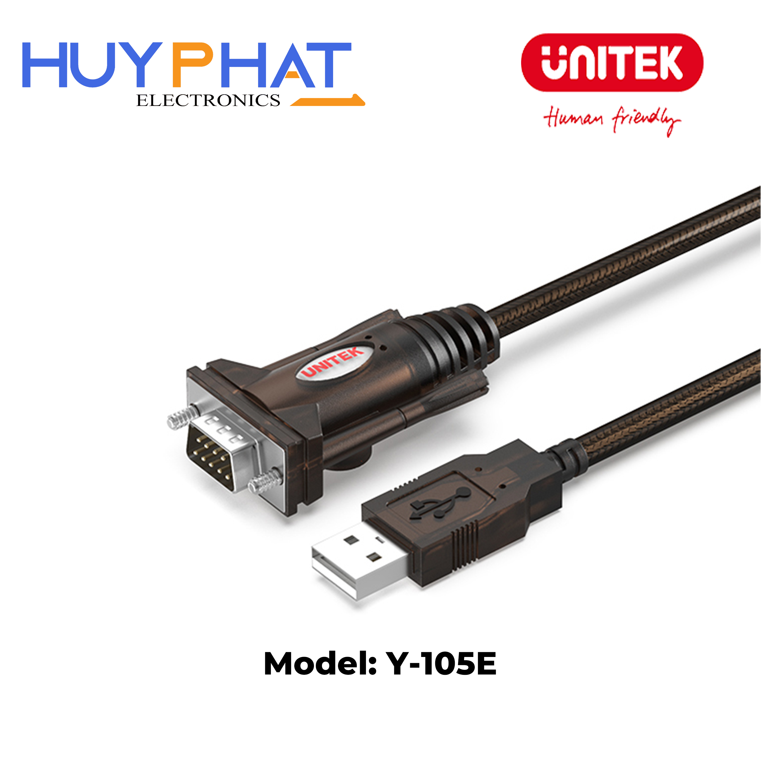 Cáp chuyển USB -> RS‑232 UNITEK Y‑105E
