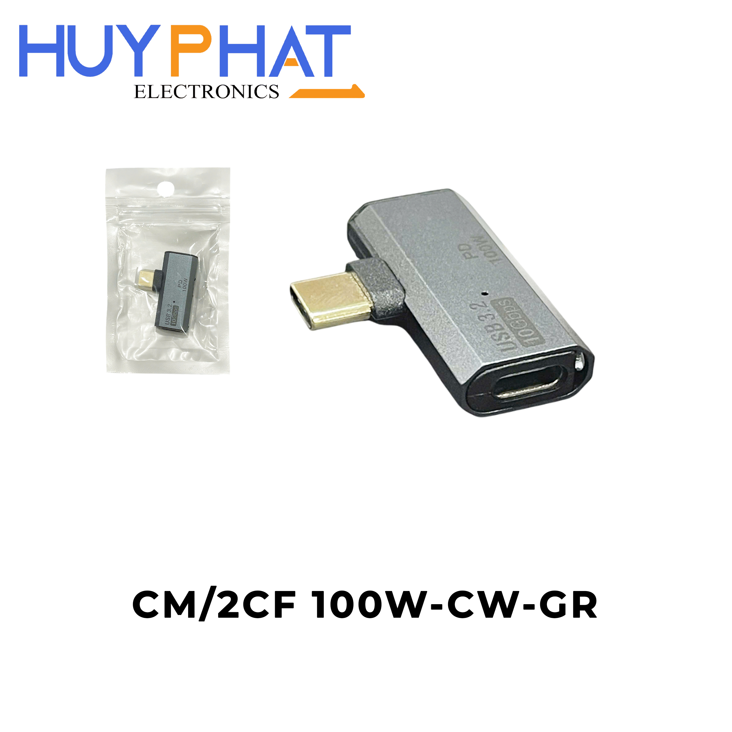 Đầu đổi Type-C -> Type-C + PD100W CM/2CF 100W-CW-GR