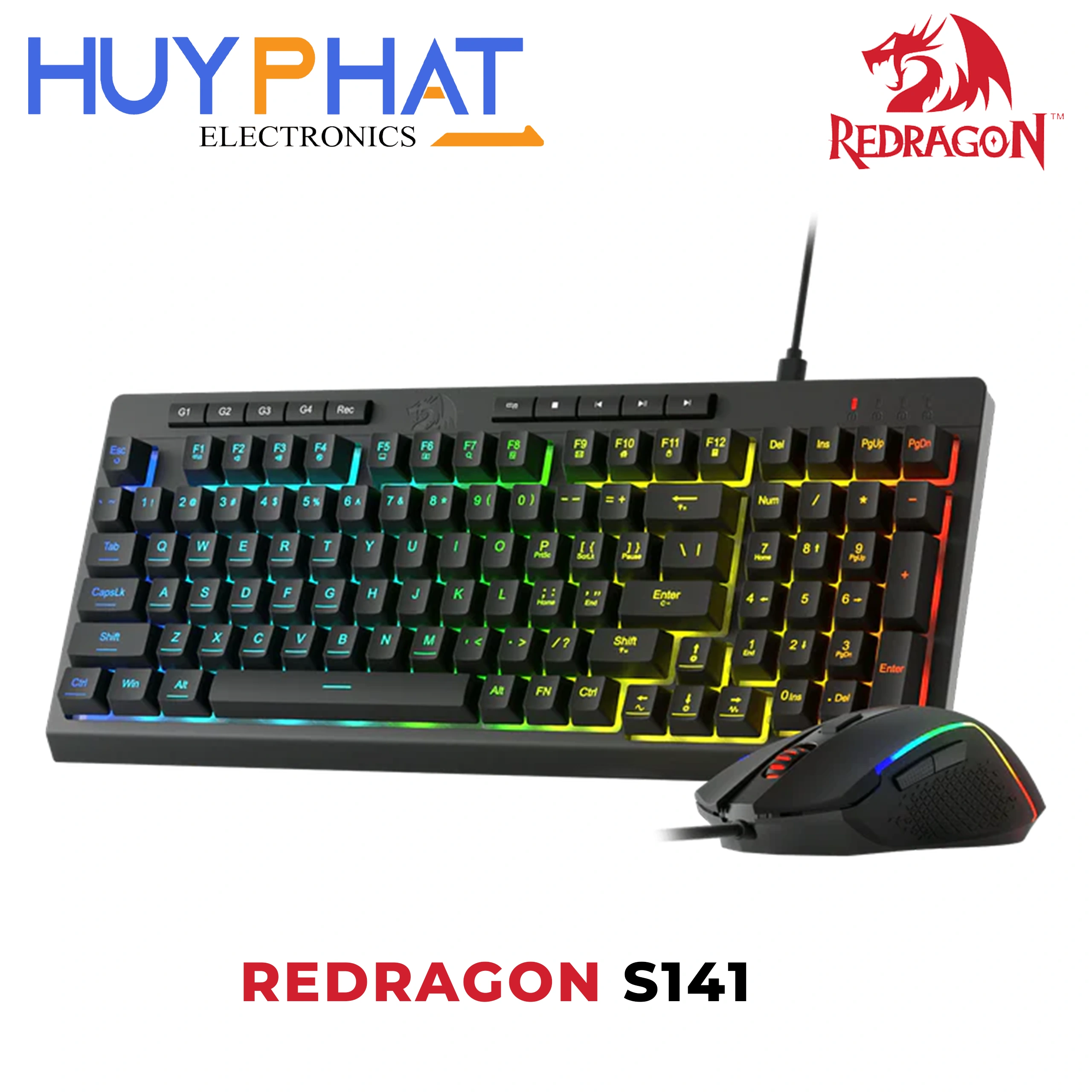 Bàn phím và chuột gaming có dây REDRAGON RYLO S141
