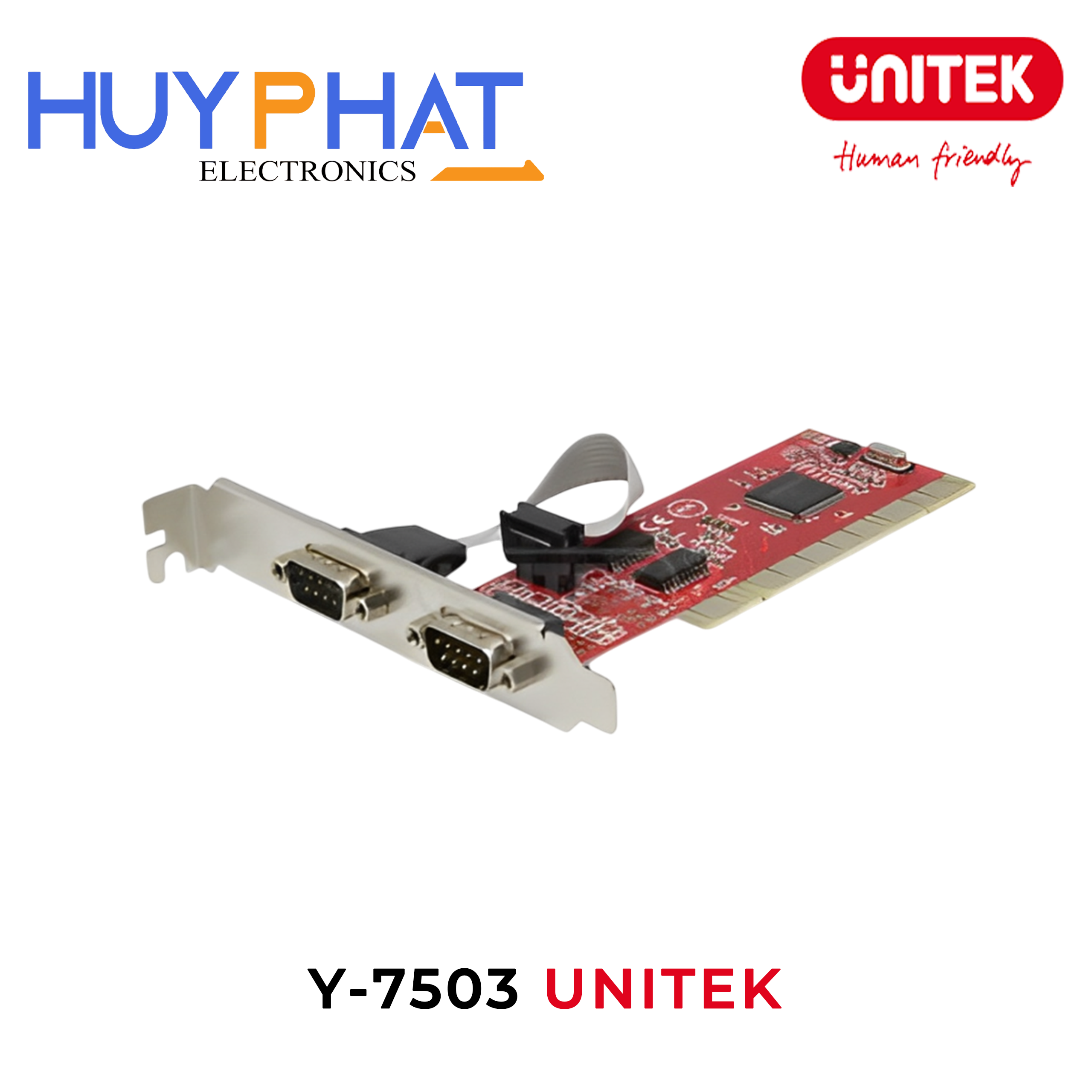 Card PCI cổng Com9 đôi UNITEK Y-7503