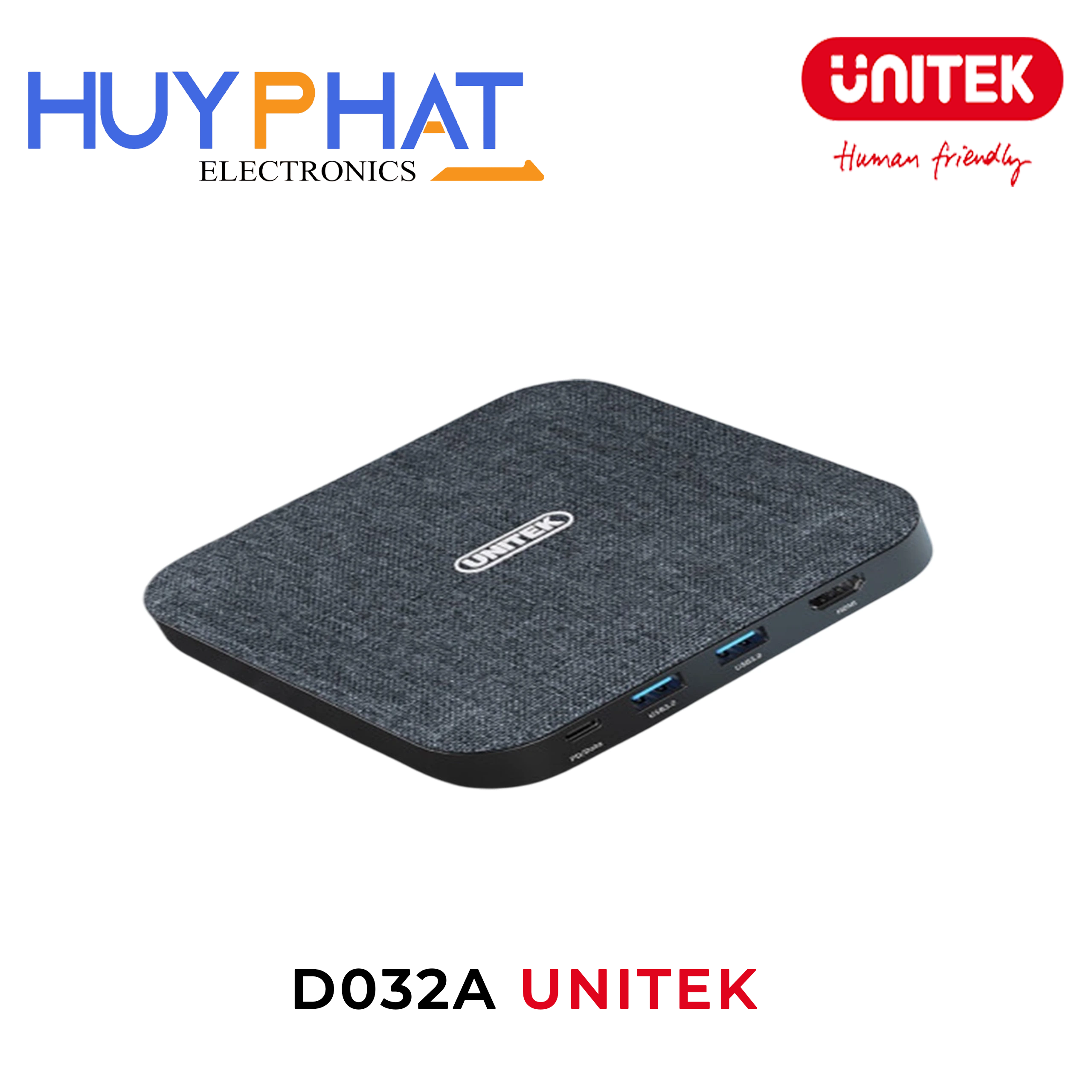 Box ổ cứng SATA III 2.5 Type-C -> USB + HDMI + PD 60W UNITEK D032A