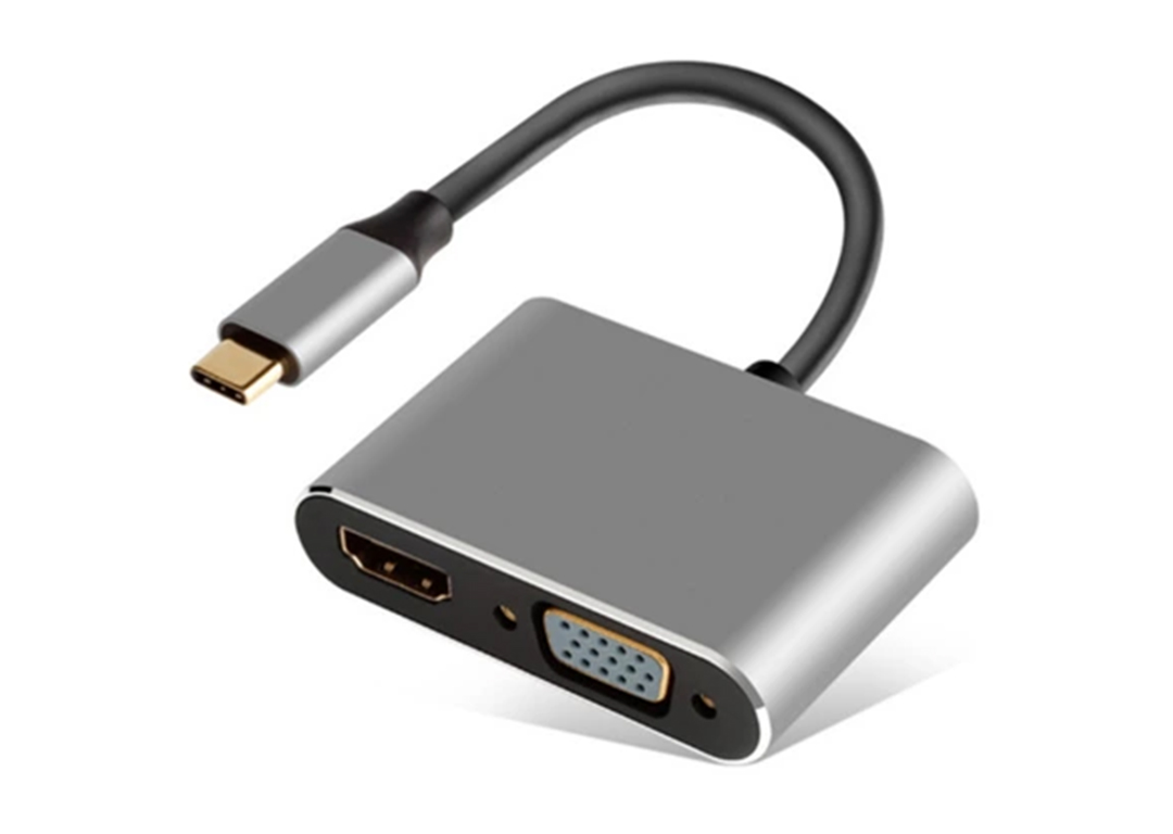 TYPE-C -> VGA + HDMI 4K