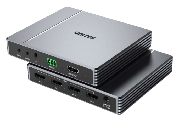UNITEK V1326A: Giải pháp hiển thị 4 nguồn HDMI trên cùng một màn hình